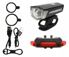 LUCES DEL/TRAS FIREBIRD 120 LUMENES RECARGABLE - Rollerbike