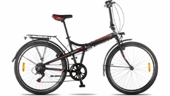 BICICLETA R.26 AURORA F26 PLEGABLE NEG/ROJO