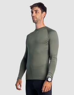 REMERA M/LARGA OX CUSTOM BASE LAYER HOMBRE VERDE MILITAR