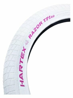 CUBIERTA R.16 X2.125 HARTEX RAZOR 60TPI BLANCA - comprar online