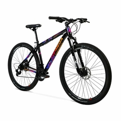 BICICLETA R.29 TOPMEGA REGAL MTB 21V ALUMINIO NEG/FUC/NAR