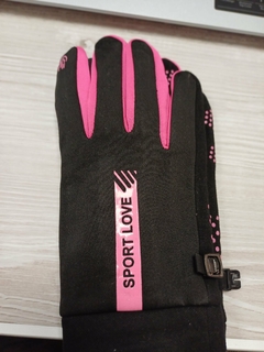 GUANTES SPORT LOVE GRIS, ROSA, FUCSIA