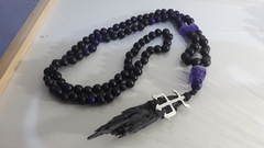 Japamala Açaí tassel Cianita Negra