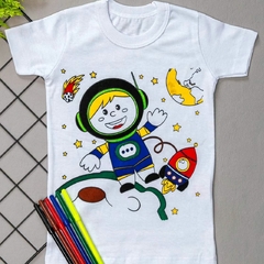 Camiseta de Colorir Astronauta - comprar online