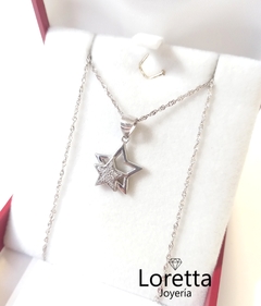 Collar Estrella de Plata Rodinada