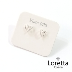 Aros Corazones de Plata Italina