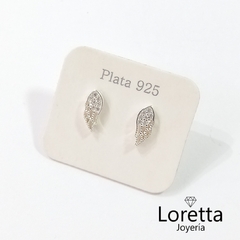 Aros Alitas Mini de Plata Italiana