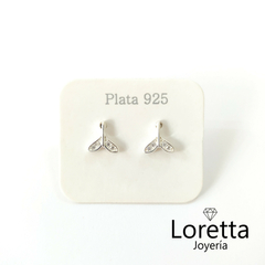 Aros Aletas de Plata 925