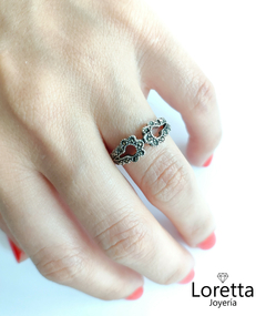 Anillo con Marquesitas de Plata 925