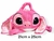 CARTERA DE PELUCHE STITCH ROSA NUEVA