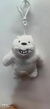 LLAVERO DE PELUCHE OSO ESCANDALOSO BLANCO