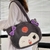 CARTERA DE PELUCHE KUROMI NEGRA GRANDE