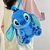 MOCHILA DE PELUCHE STITCH AZUL 30 CM