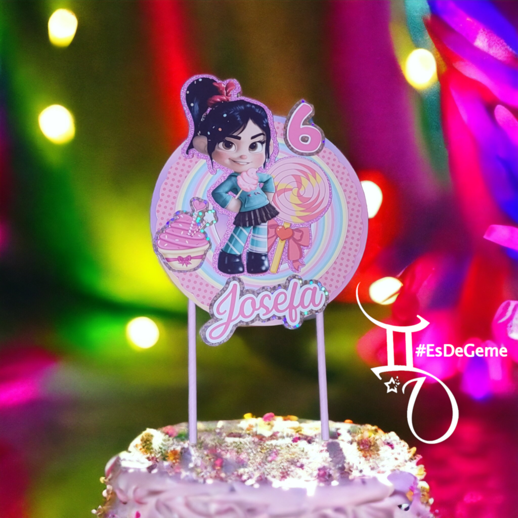 Topper para pastel de cumpleaños personalizado