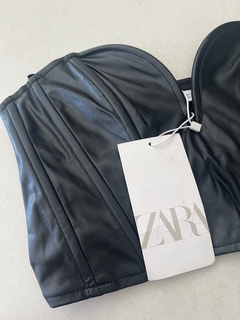 TOP ZARA ECOCUERO - comprar online