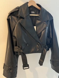 JACKET ECOCUERO ZARA