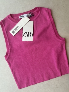 TOP TEJIDO PINK ZARA