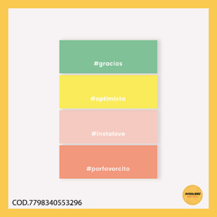 Notas Adhesivas set x4 Happimess Colorblock - Hashtag