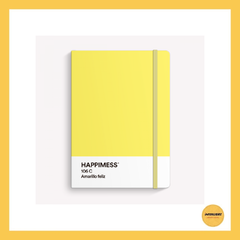 Cuaderno Monoblock Cosido Mediano Happimess Amarillo Feliz - Punteado
