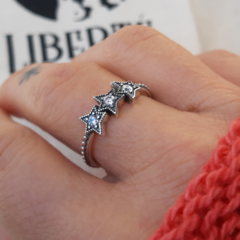 Anillo tres estrellas silver