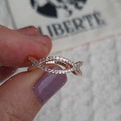 Anillo Lazo infinito rose