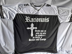 camiseta dos racionais preta e branca