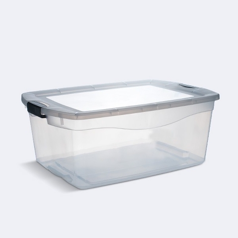 Caja plástica con tapa y trabas laterales, capacidad 48 Lts. 9417