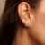 Brinco Ear Cuff 8 Voltas Cravejadas Prata 925 Banho De Ouro 18K Ou Ródio - comprar online