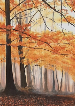 Bosque de otoño 1 (sobre fotografía de autor desconocido)