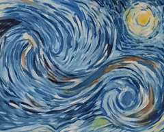 Mis nietos y la noche estrellada (Apropiación obra “Noche estrellada” de V. Van Gogh) en internet
