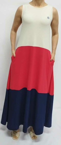 VESTIDO REGATA COLOR LONGO C/ BOLSO - comprar online