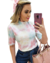 BLUSA MANGA CURTA GOLA ALTA MALHA TIE DYE OMBRO BORDADO