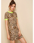 VESTIDO JUSTO MANGA CURTA ANIMAL PRINT ONÇA - comprar online