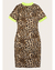 VESTIDO JUSTO MANGA CURTA ANIMAL PRINT ONÇA - comprar online