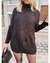 BLUSAO ESTILO PONCHO FEMININO EM TRICOT PRETO GOLA ALTA MANGA LONGA