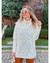 MAXI BLUSA PONCHO FEMININO EM TRICOT OFF WHITE GOLA ALTA MANGA LONGA LIVE - comprar online