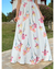 VESTIDO LONGO BRANCO ESTAMPA FLORAL FLUÍDO LAÇO OMBRO - comprar online