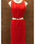 VESTIDO LONGO FESTA SEREIA TEXTURIZADO COM RECORTES NA CINTURA VERMELHO - Moraine Concept Boutique | Moda feminina