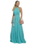 VESTIDO LONGO VISCOSE AZUL AQUA FRENTE ÚNICA SOLTINHO - comprar online