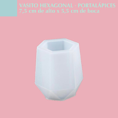 portalápices o cosméticos hexagonal