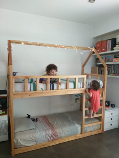 Cama Casita Doble al Piso - Cocomueblesinfantiles | Muebles & Decokids