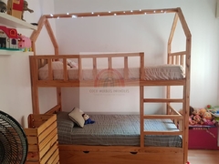 Cama Casita doble con Carrocama