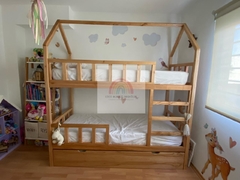 Cama Casita doble con Carrocama - Cocomueblesinfantiles | Muebles & Decokids