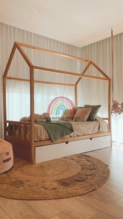 Cama Casita Simple con Carrocama Laqueado no en internet