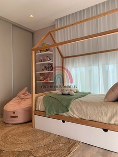 Cama Casita Simple con Carrocama Laqueado no - Cocomueblesinfantiles | Muebles & Decokids