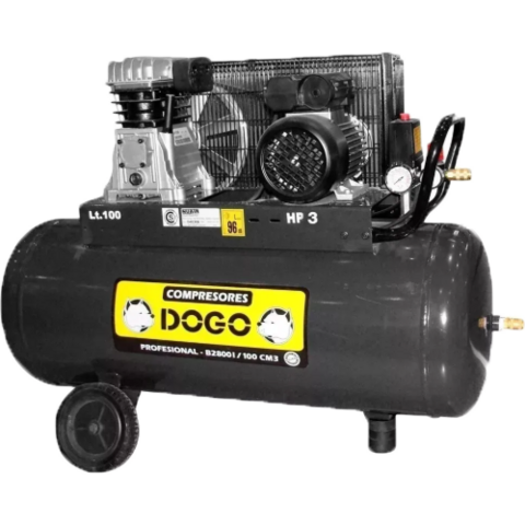 Compresor Dogo 100 Lts 3 Hp Profesional Monofásico Cod 50345