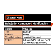 Fresadora Rebajadora Router 600w Dowen Pagio RMC6SP - tienda online