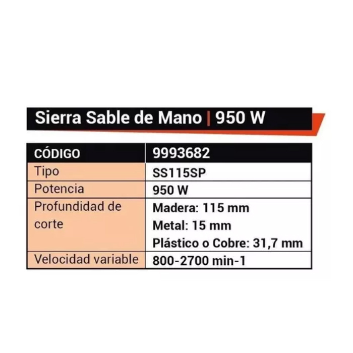 Sierra Sable Inalambrica Bateria 18v Dowen Pagio Hoja Carne