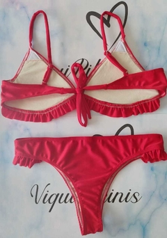 Bikini Red volados - Viqui Bikinis