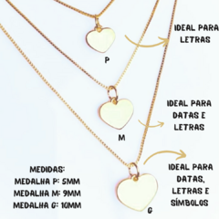 Colar medalha Coração (P, M e G) - comprar online